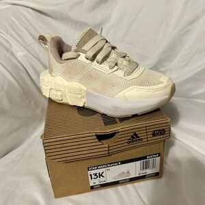adidas Kids STAR WARS Runner K Sneaker in Cream and Pink Beige